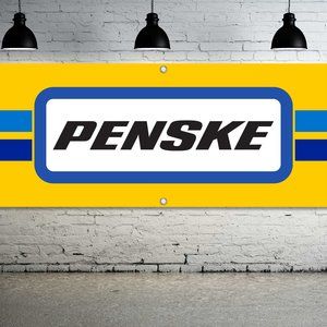 PENSKE Logo Vinyl Banner 1.5x4ft. Sign Transport Moving Truck Equipment Rentals